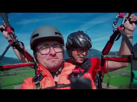 Gleitschirmflug ins Rheintal